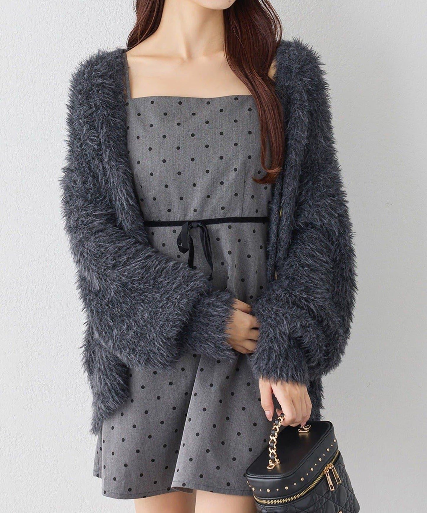 後背繫帶蕾絲吊帶連衣裙