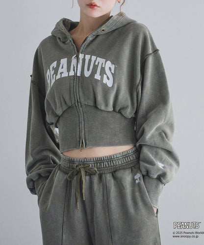 【one after another】史努比刺繡連帽衛衣