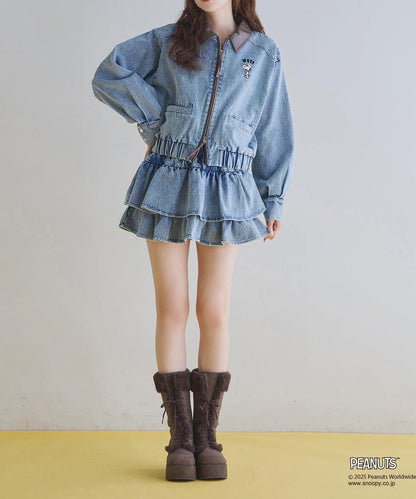 【one after another】荷葉邊迷你裙