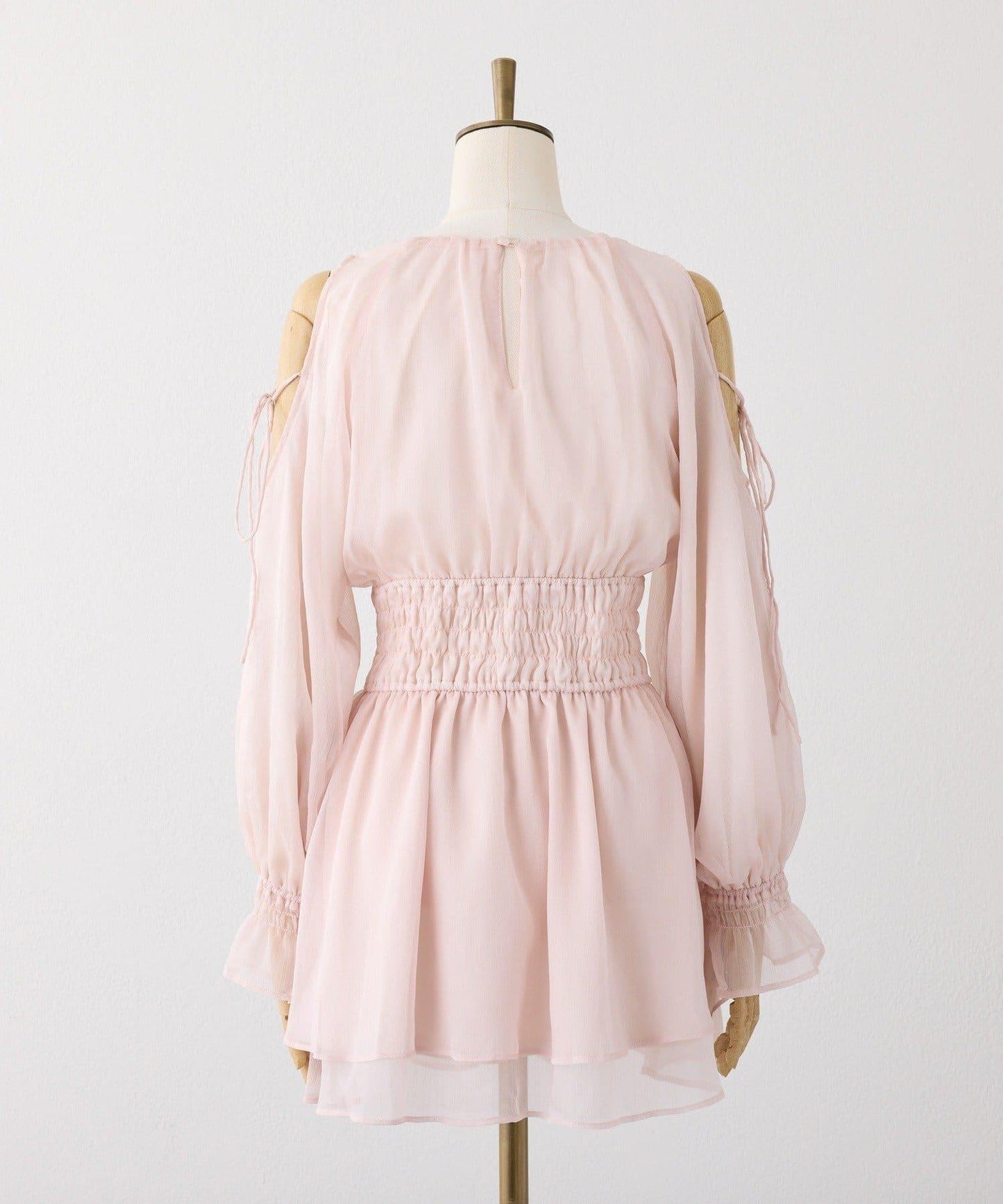 【one after another】露肩抽褶長款上衣