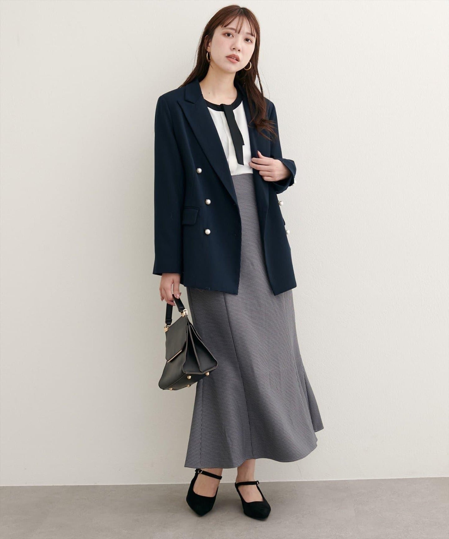 蕾絲繫帶高腰美人魚半身裙