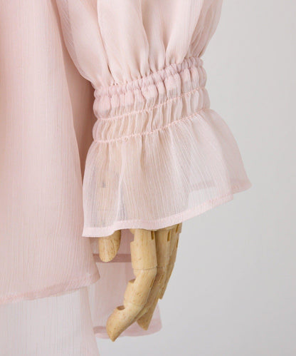 【one after another】露肩抽褶長款上衣