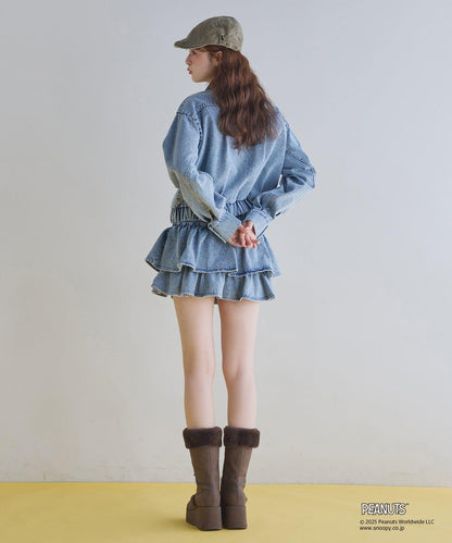 【one after another】荷葉邊迷你裙