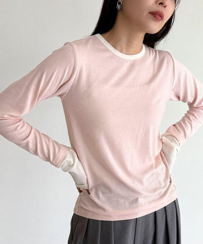 透視羅紋疊穿長袖T恤