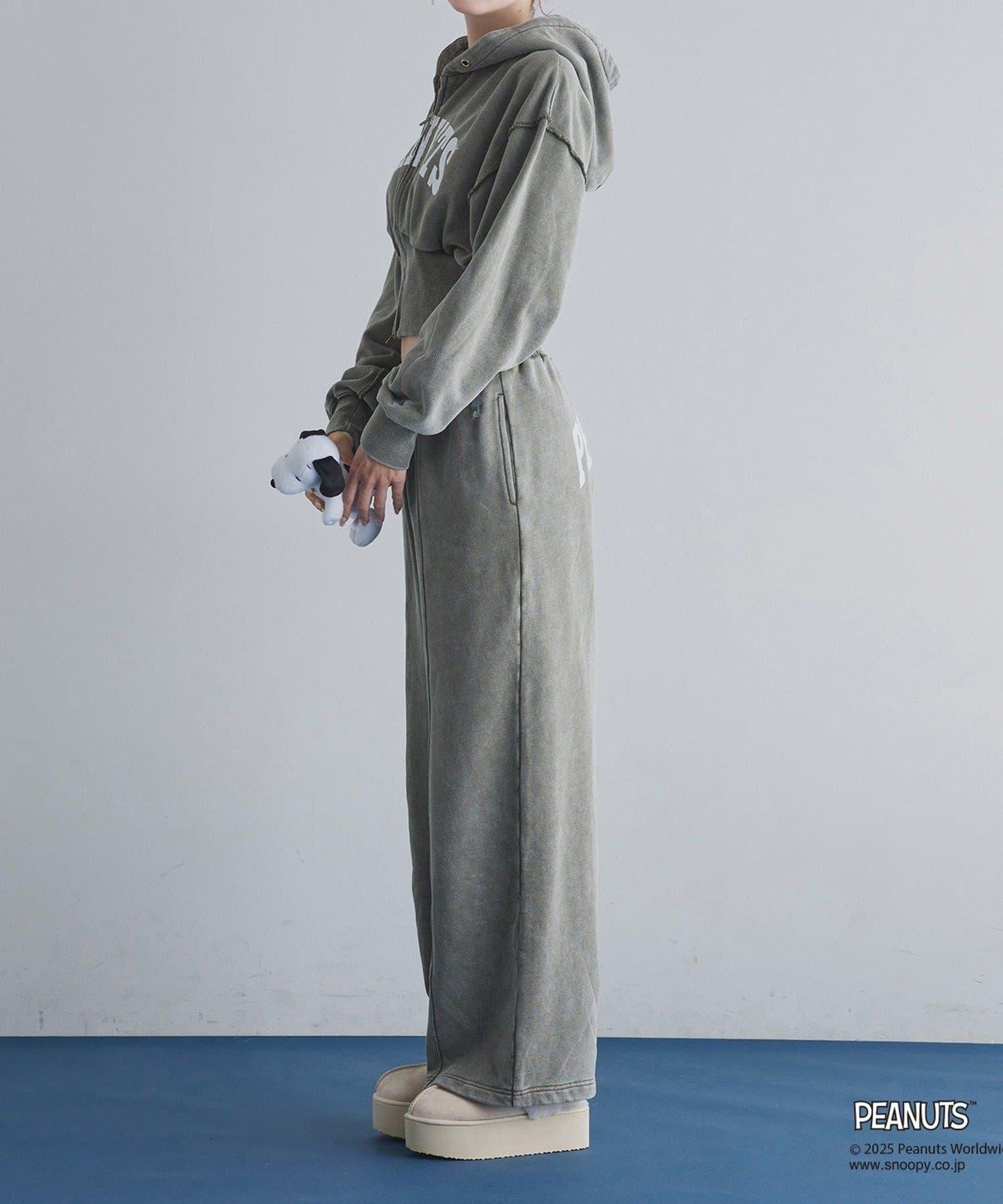 【one after another】史努比刺繡休閒褲