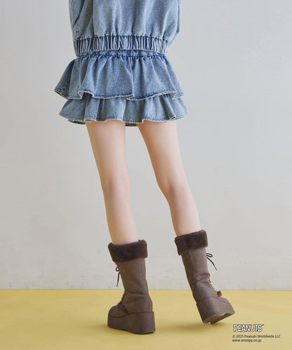 【one after another】荷葉邊迷你裙