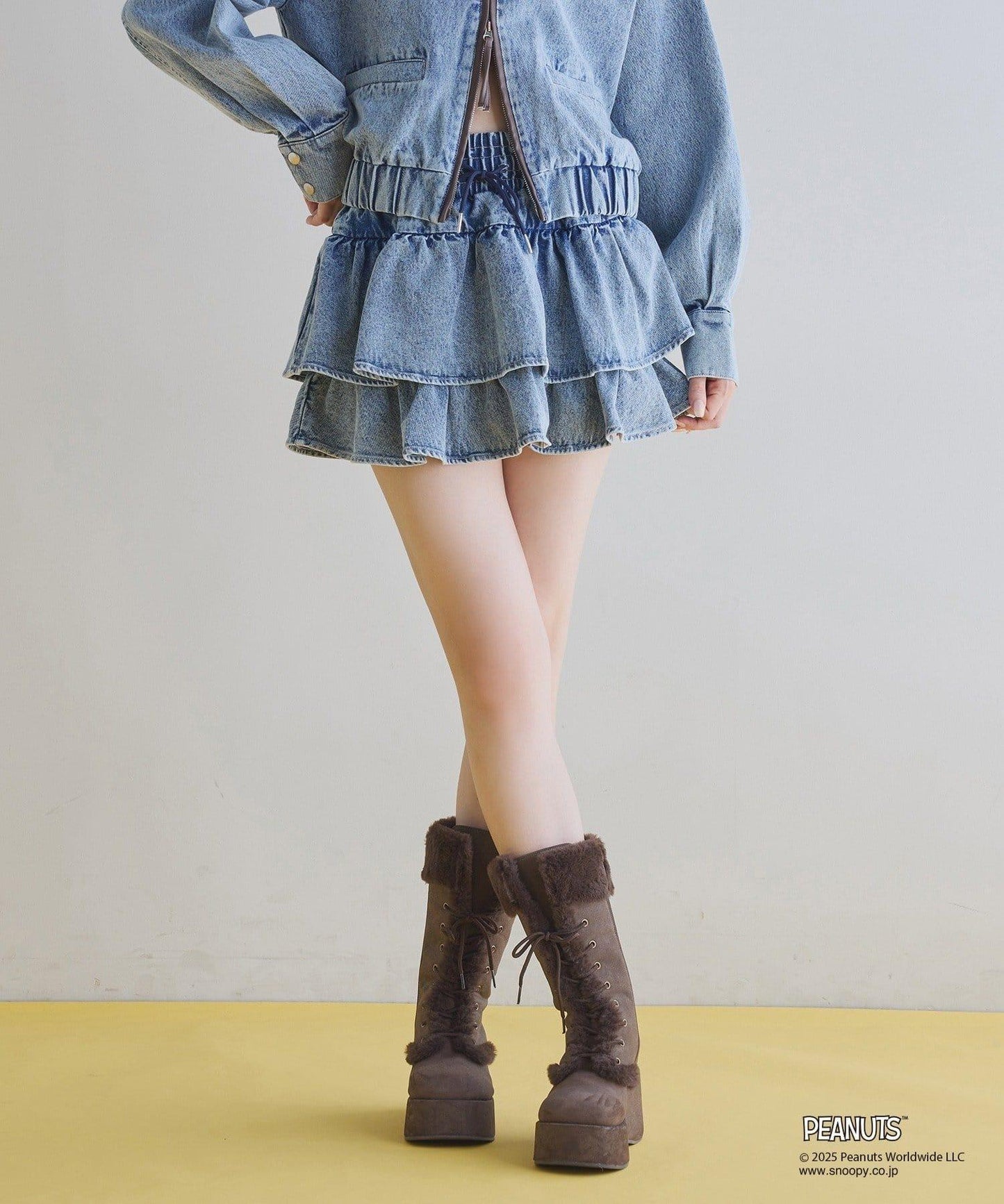 【one after another】荷葉邊迷你裙