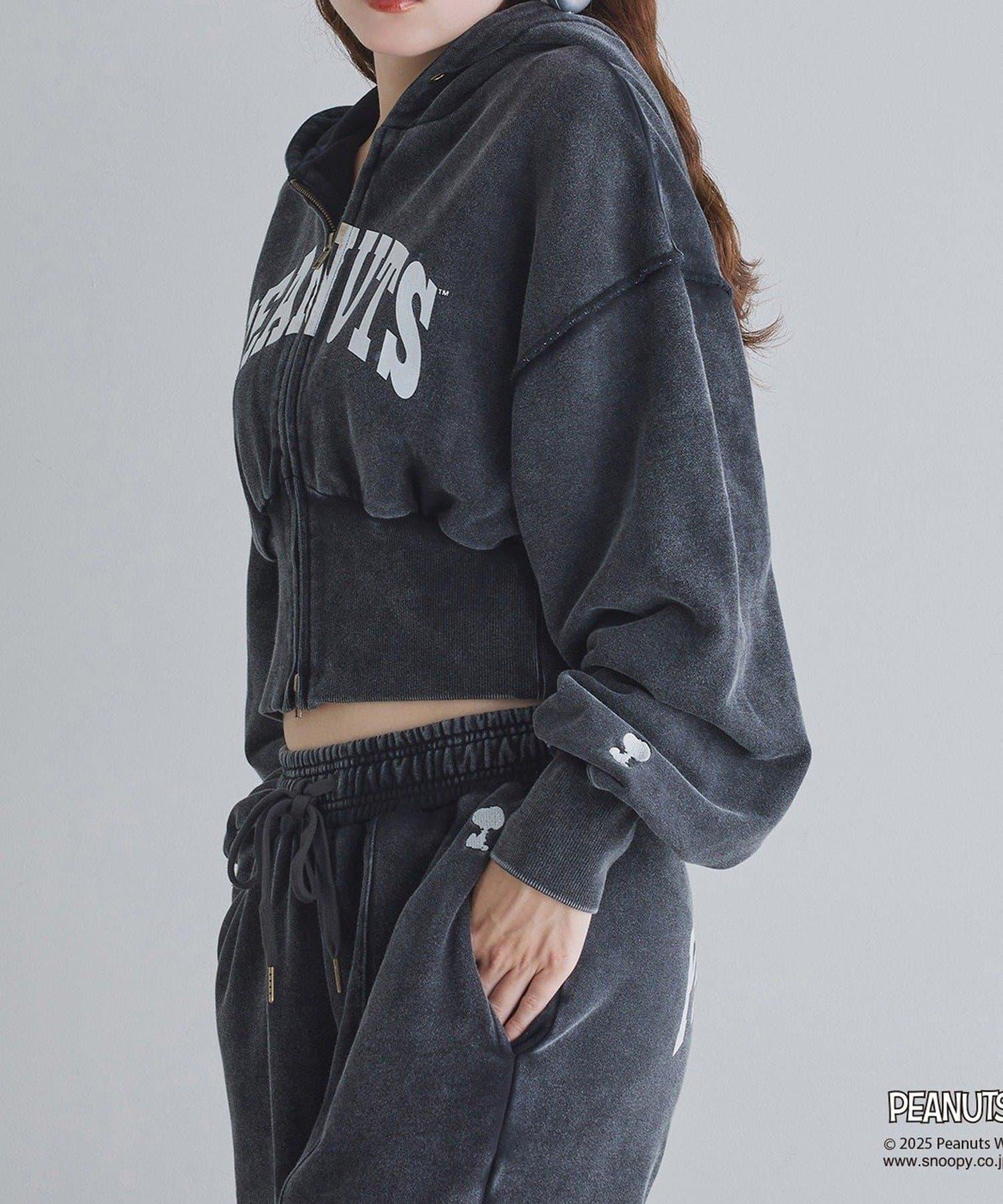 【one after another】史努比刺繡休閒褲