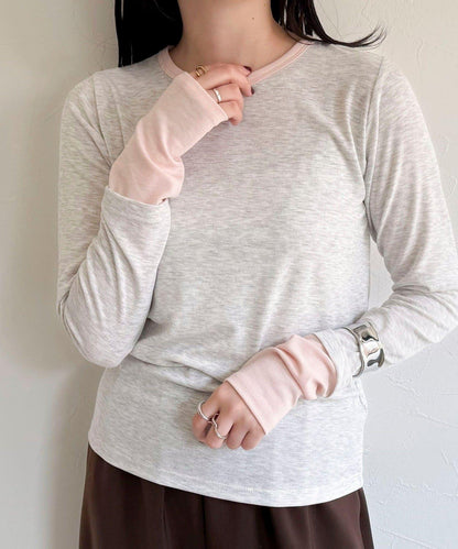 透視羅紋疊穿長袖T恤