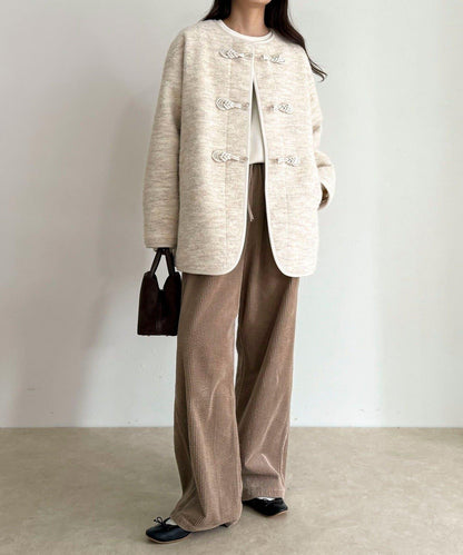 壓縮針織中式大衣