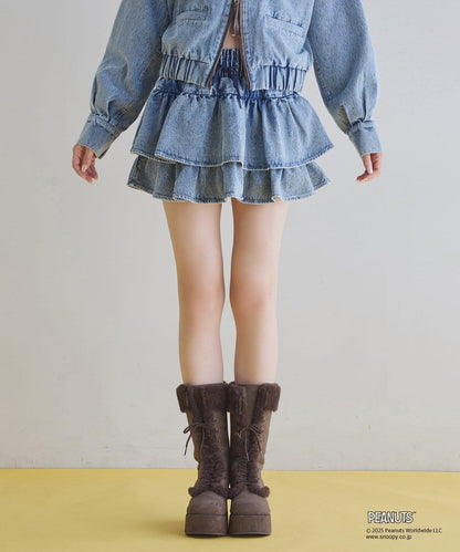 【one after another】荷葉邊迷你裙