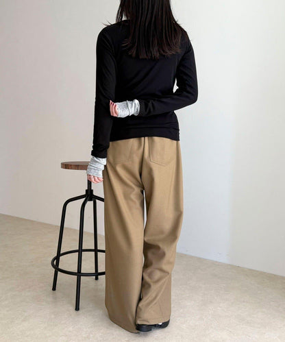 透視羅紋疊穿長袖T恤