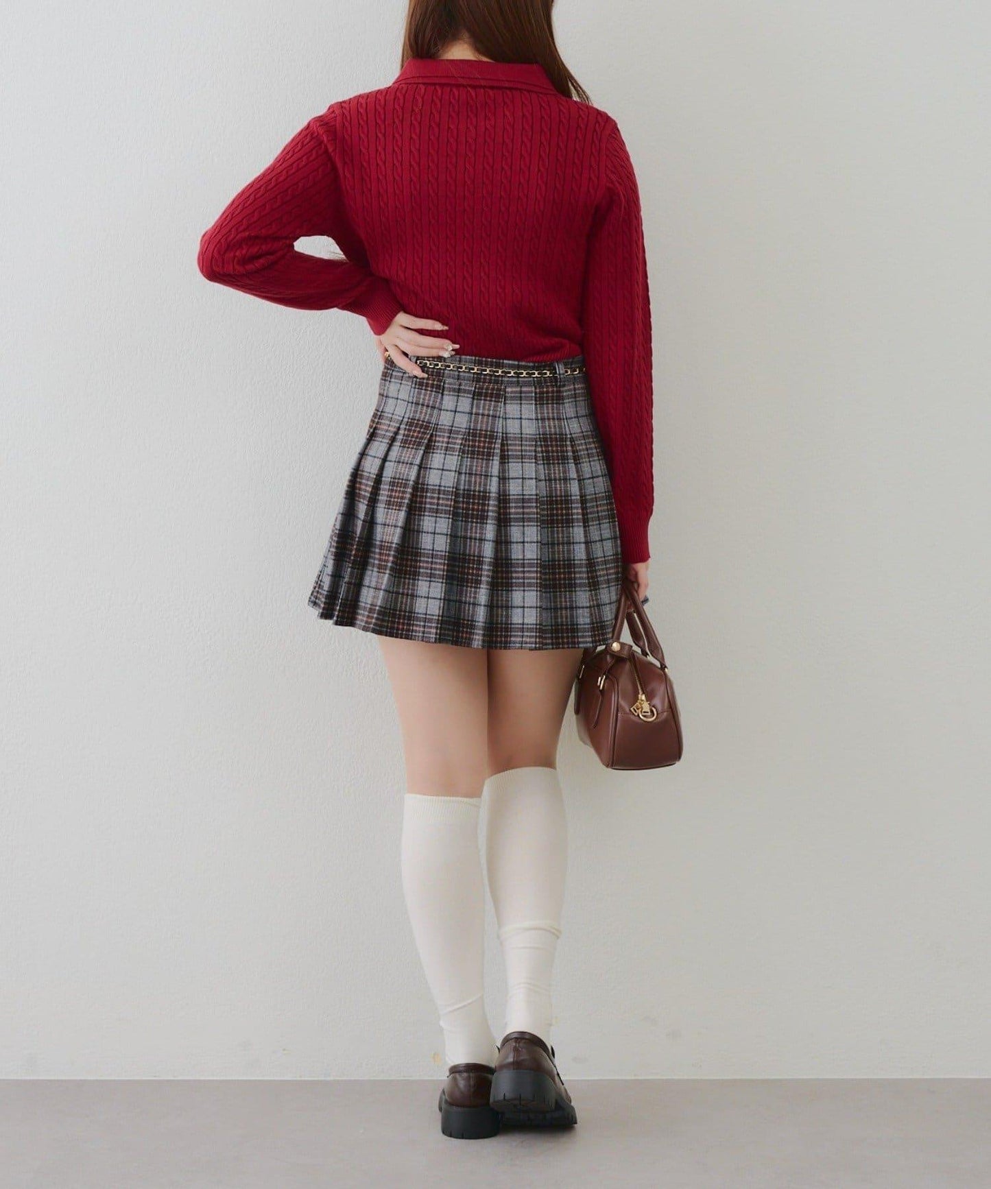 【RMAF】小熊圖案針織翻領毛衣