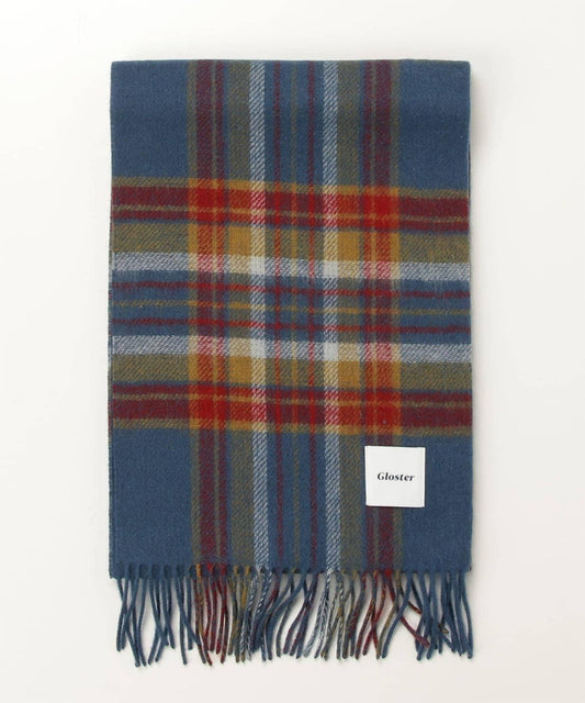 【羊絨混紡】羊毛雙面格紋圍巾