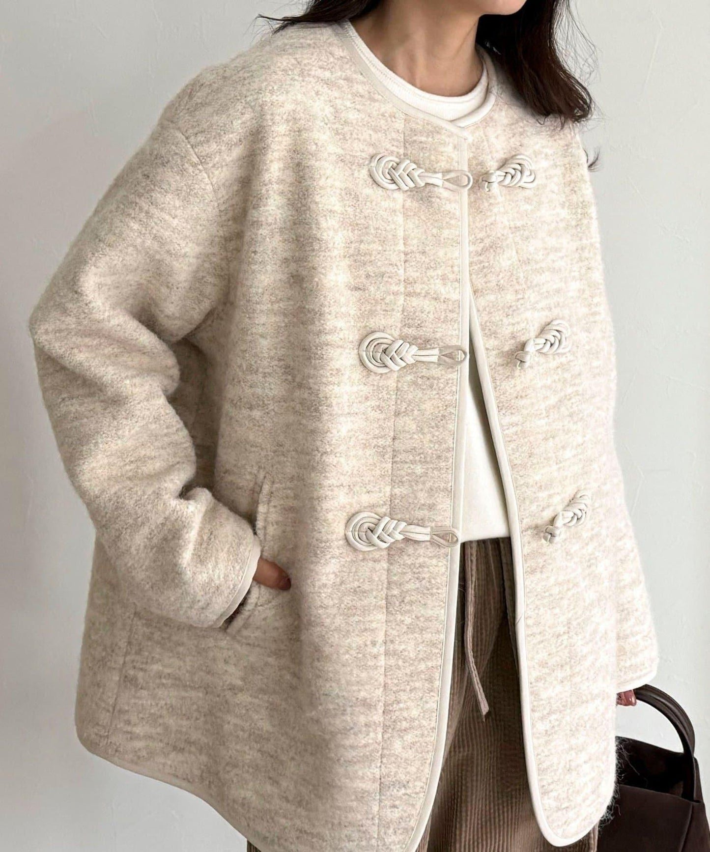 壓縮針織中式大衣