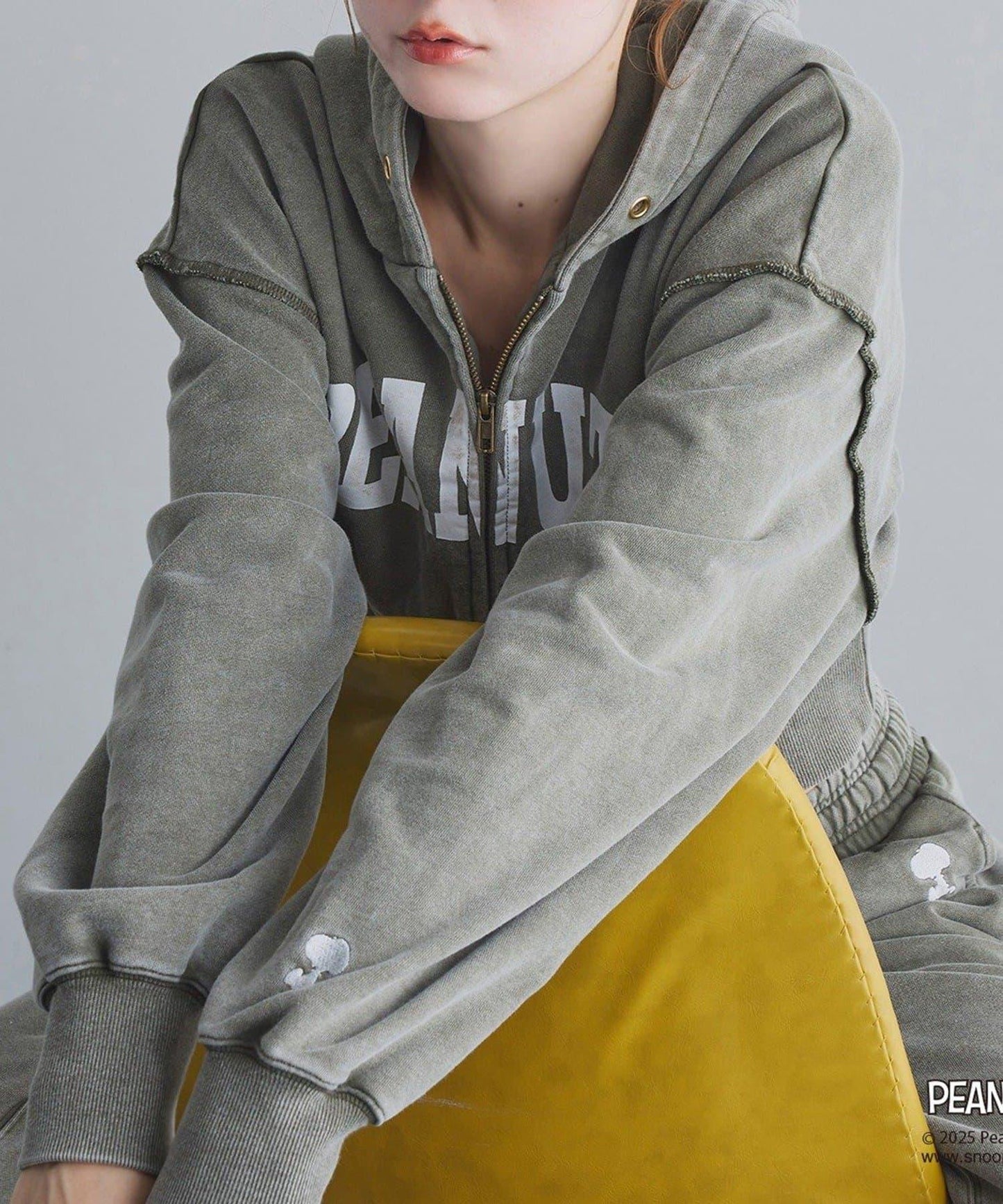 【one after another】史努比刺繡連帽衛衣