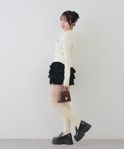 【RMAF】小熊圖案針織翻領毛衣