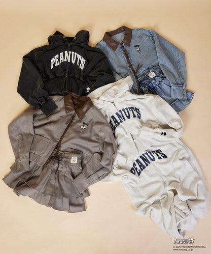 【one after another】史努比刺繡連帽衛衣