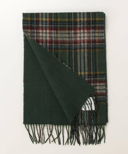 【羊絨混紡】羊毛雙面格紋圍巾