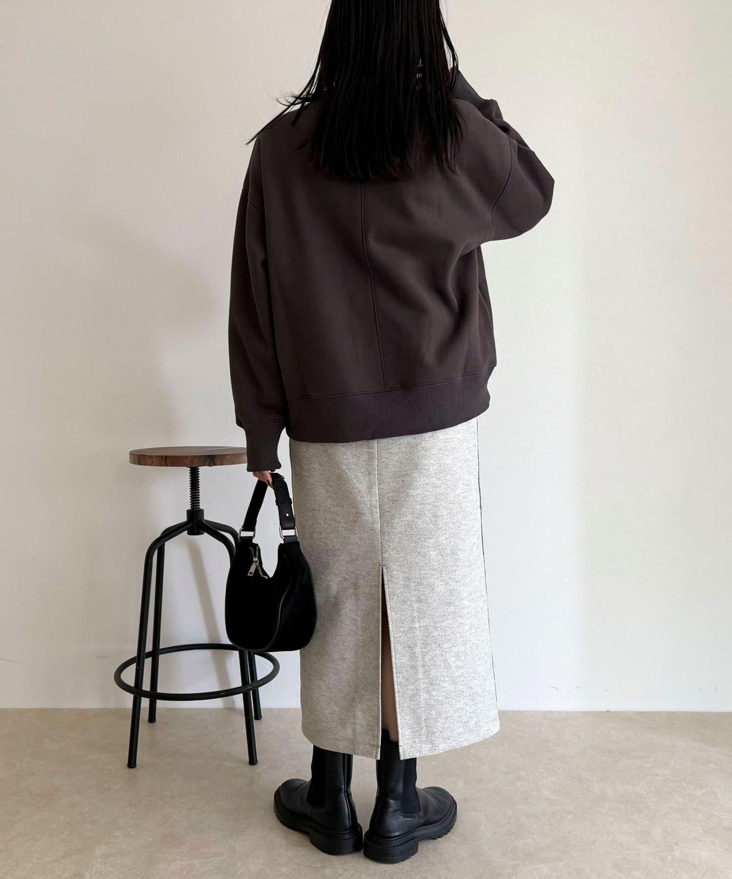 軟質針織呢料半身裙