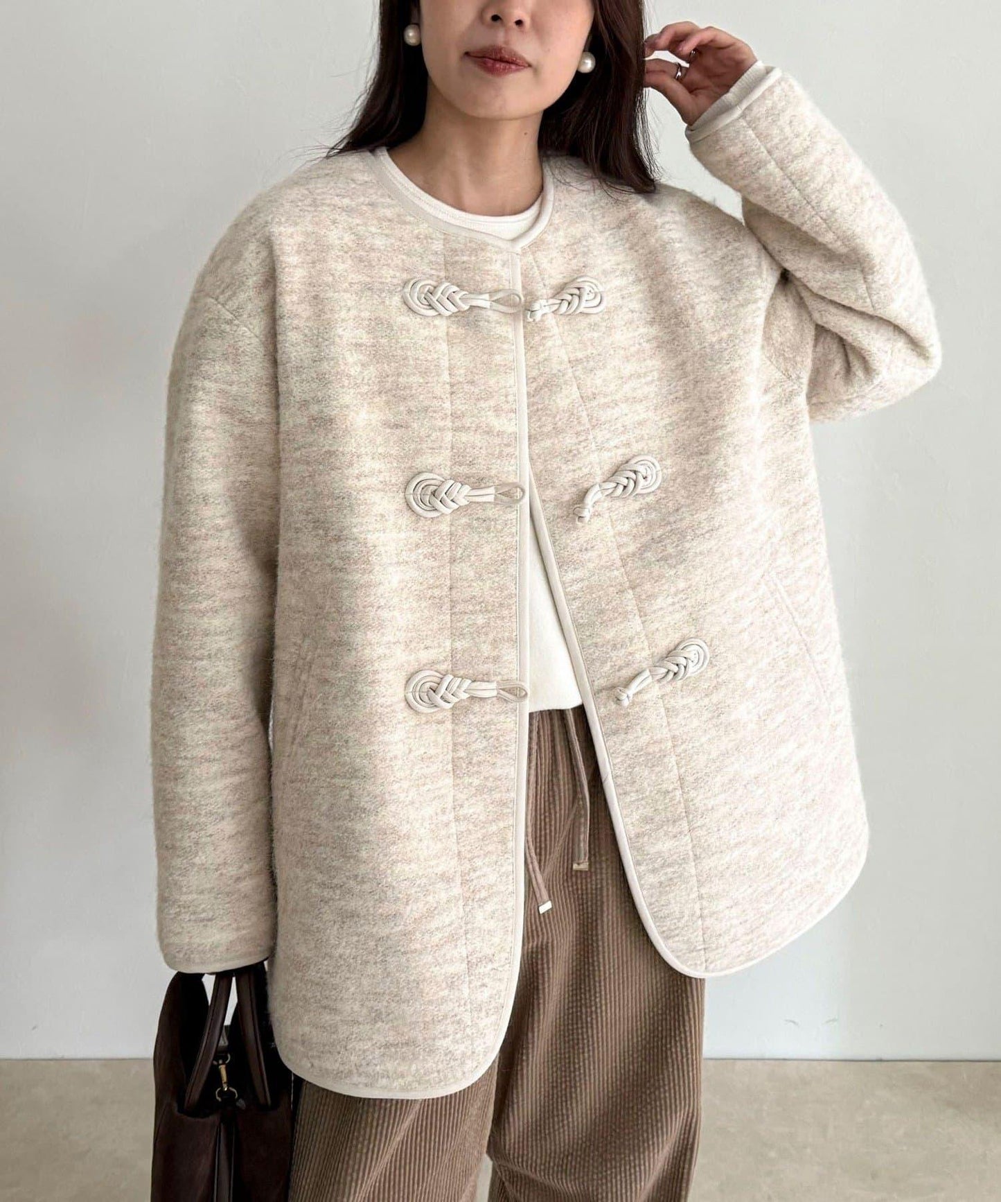 壓縮針織中式大衣