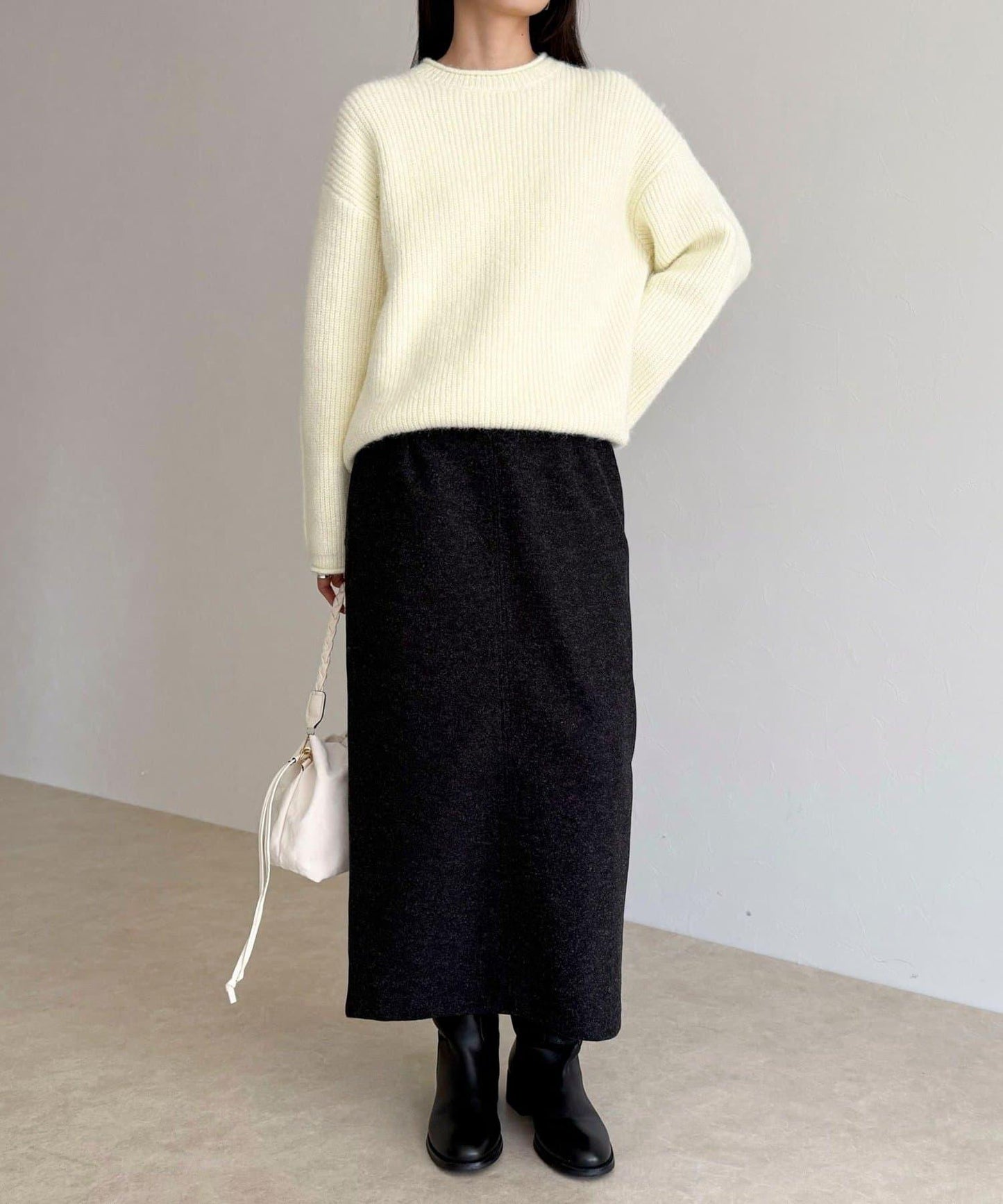 軟質針織呢料半身裙