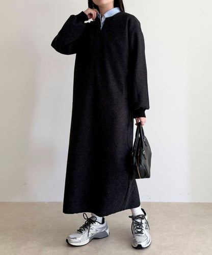 軟質針織呢連衣裙