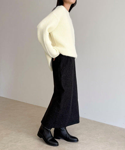 軟質針織呢料半身裙