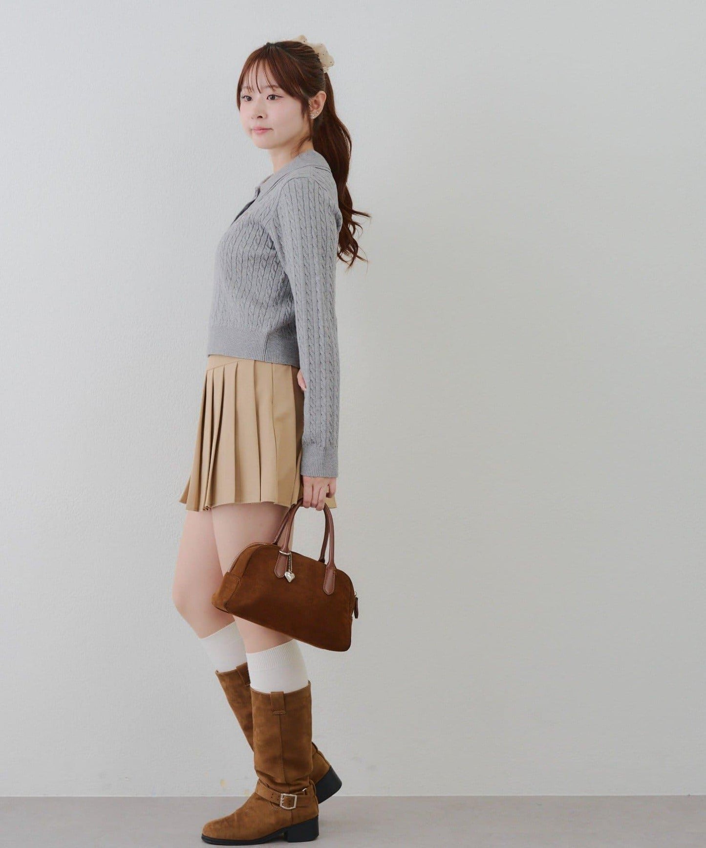 【RMAF】小熊圖案針織翻領毛衣