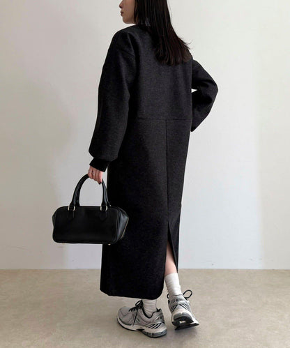 軟質針織呢連衣裙
