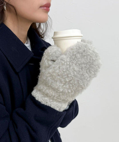 【Coldbreaker/コールドブレーカー】帶指孔羊羔絨手套