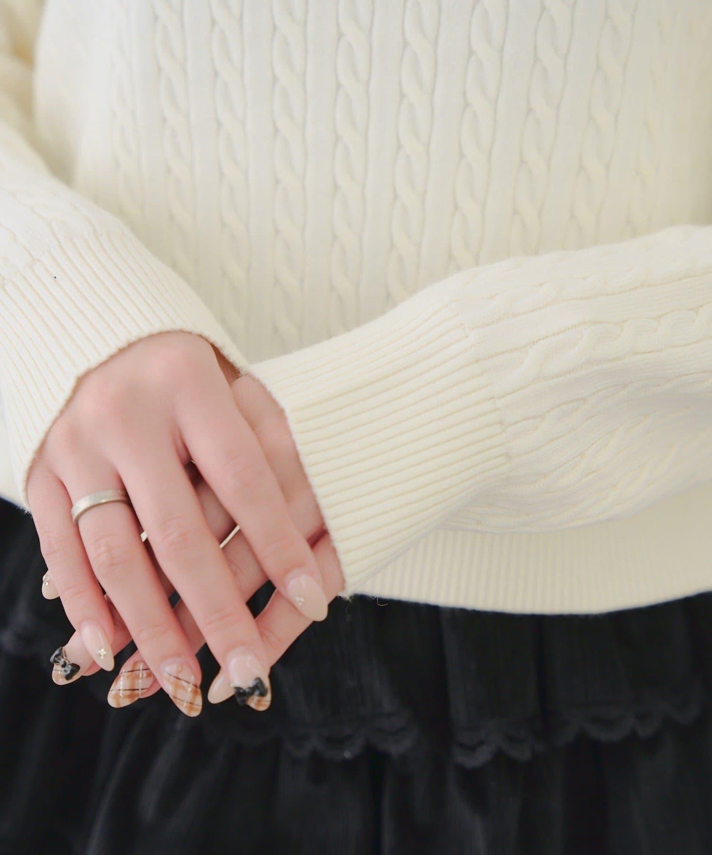 【RMAF】小熊圖案針織翻領毛衣