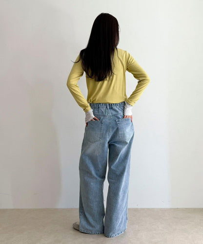 透視羅紋疊穿長袖T恤