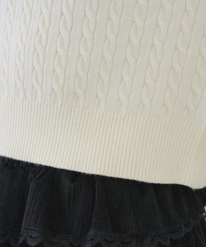 【RMAF】小熊圖案針織翻領毛衣