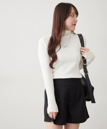 【RMAF】微喇高領羅紋針織衫