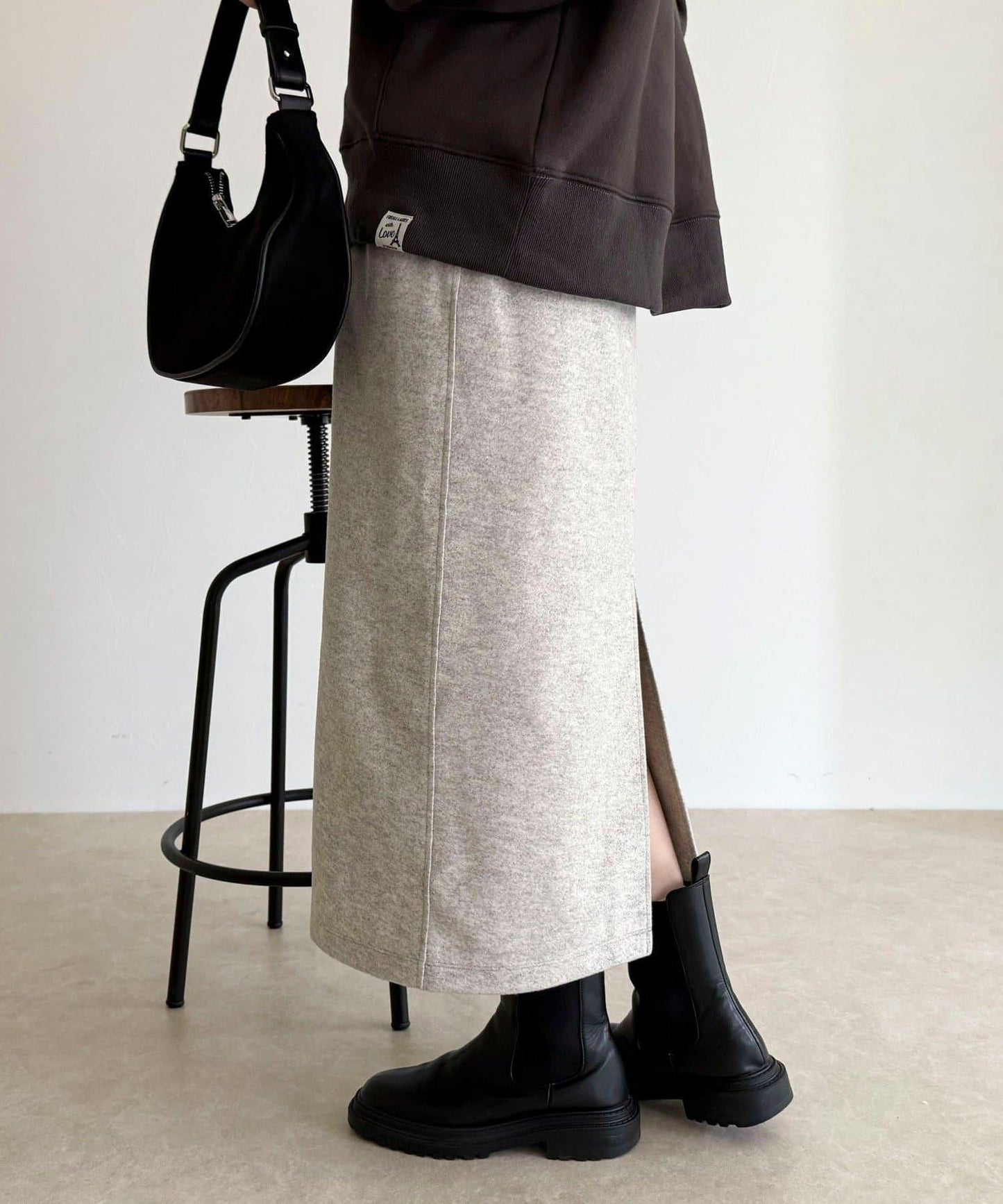 軟質針織呢料半身裙