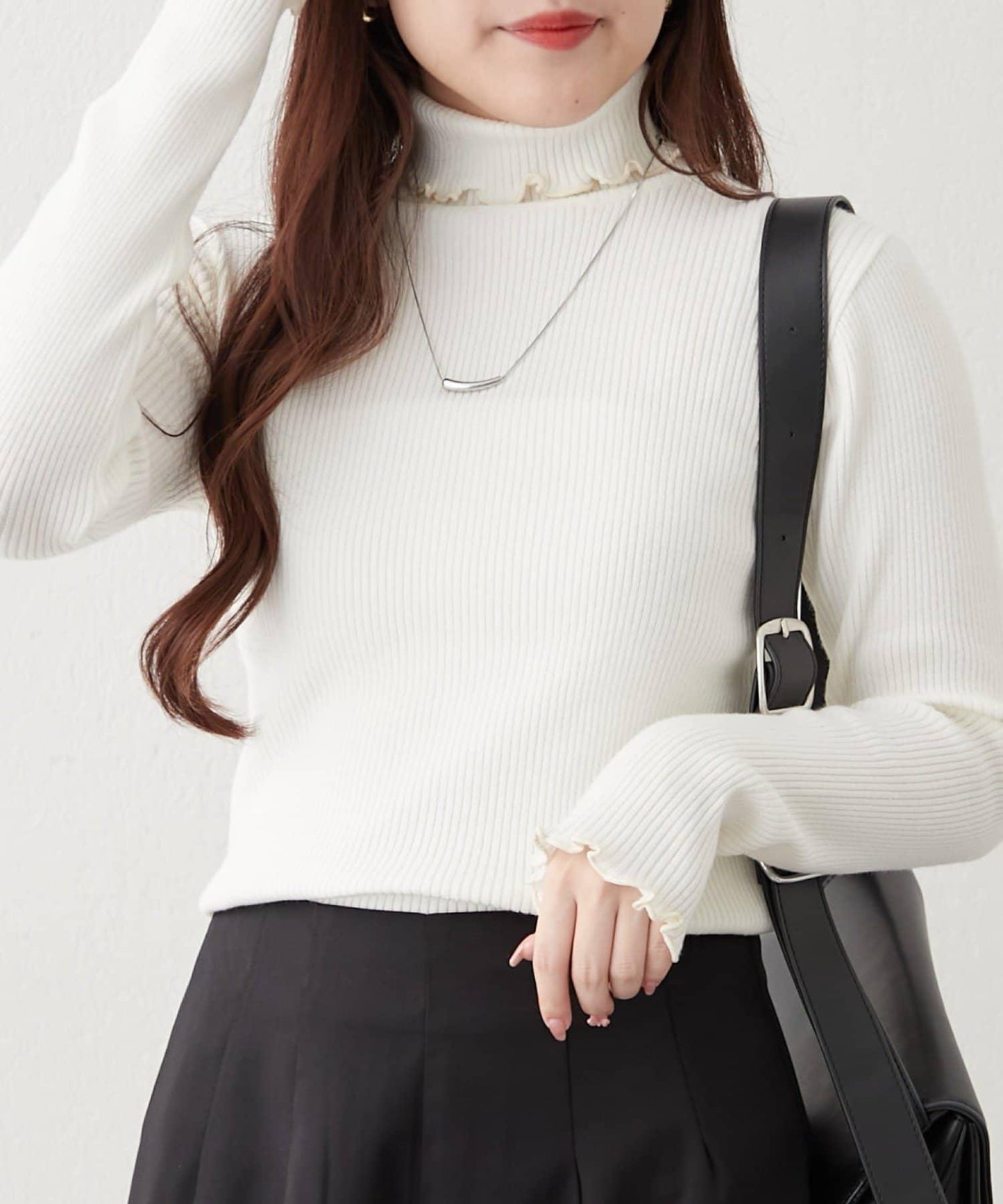 【RMAF】微喇高領羅紋針織衫