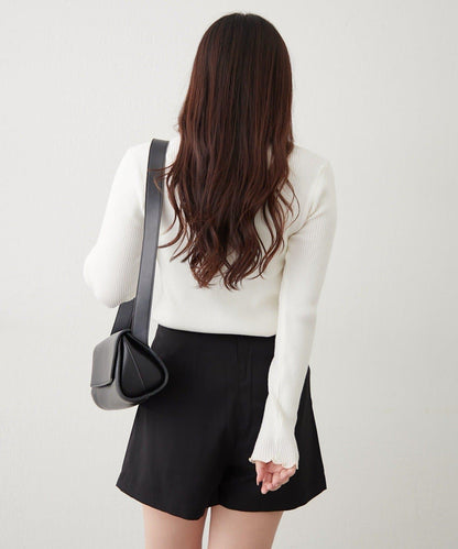 【RMAF】微喇高領羅紋針織衫