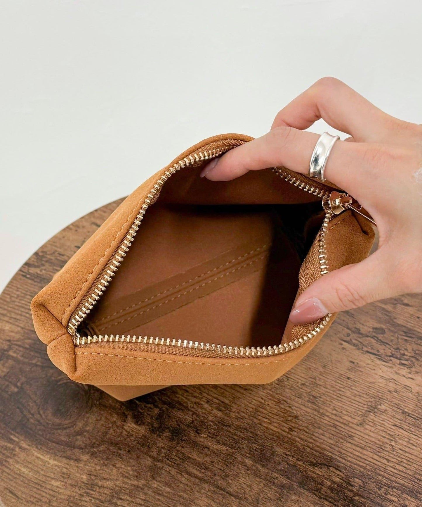 附化妝包圓形單肩包