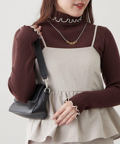 【RMAF】微喇高領羅紋針織衫