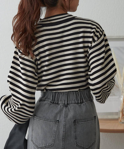 亮片羅紋針織衫