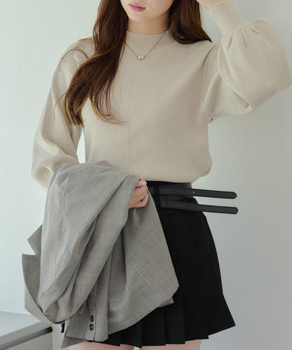 亮片羅紋針織衫