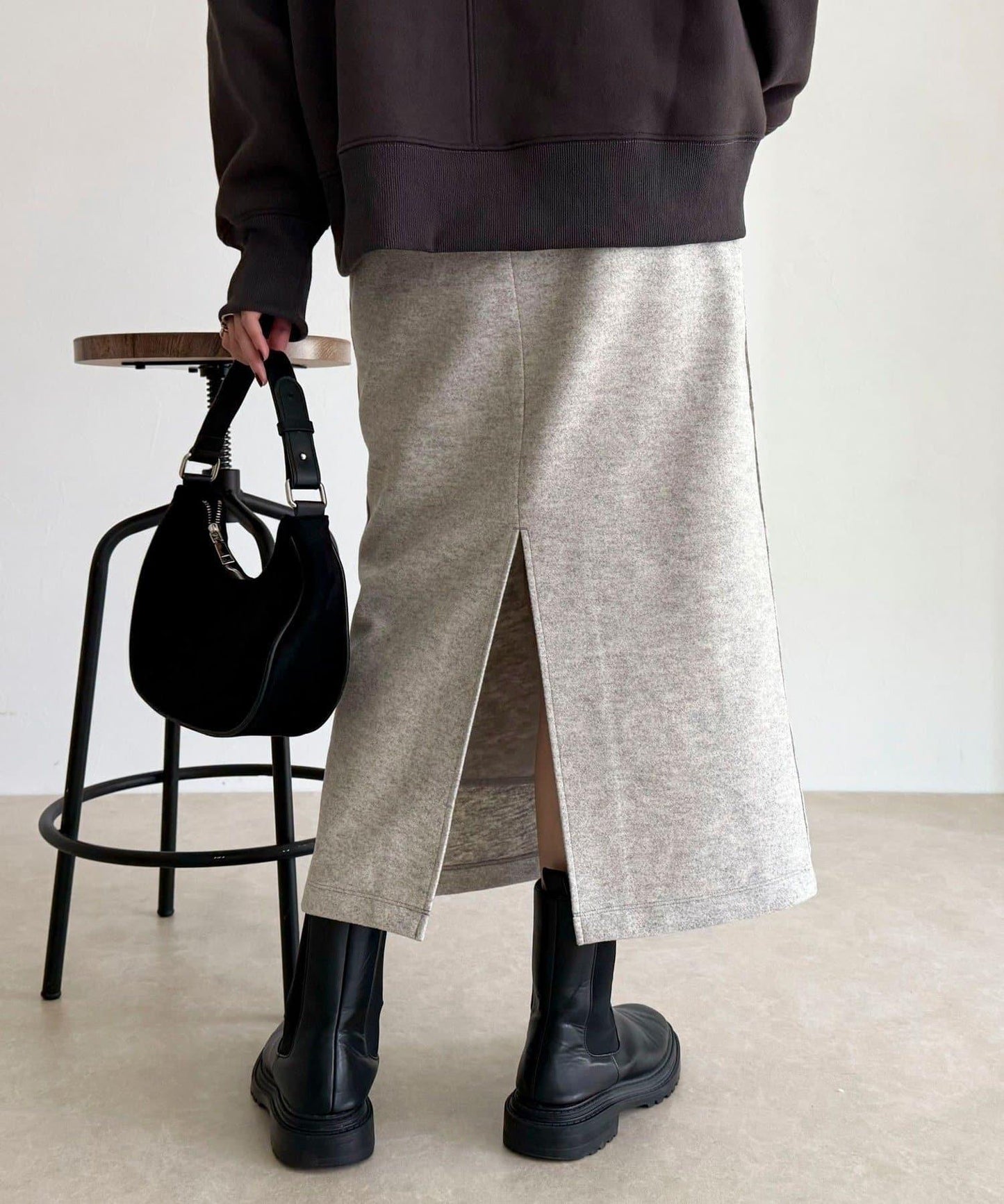 軟質針織呢料半身裙