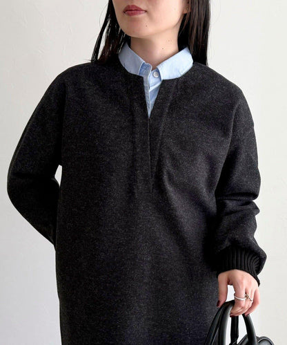 軟質針織呢連衣裙