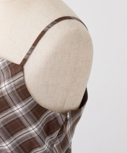 後背繫帶蕾絲吊帶連衣裙