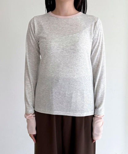 透視羅紋疊穿長袖T恤