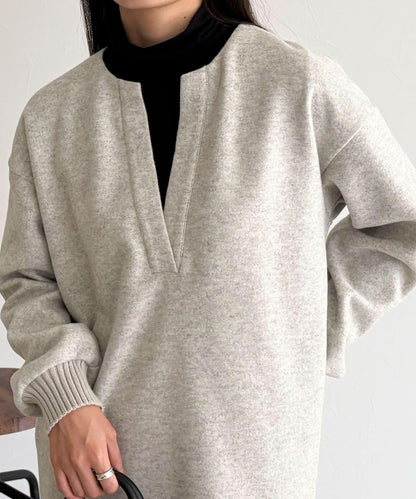 軟質針織呢連衣裙