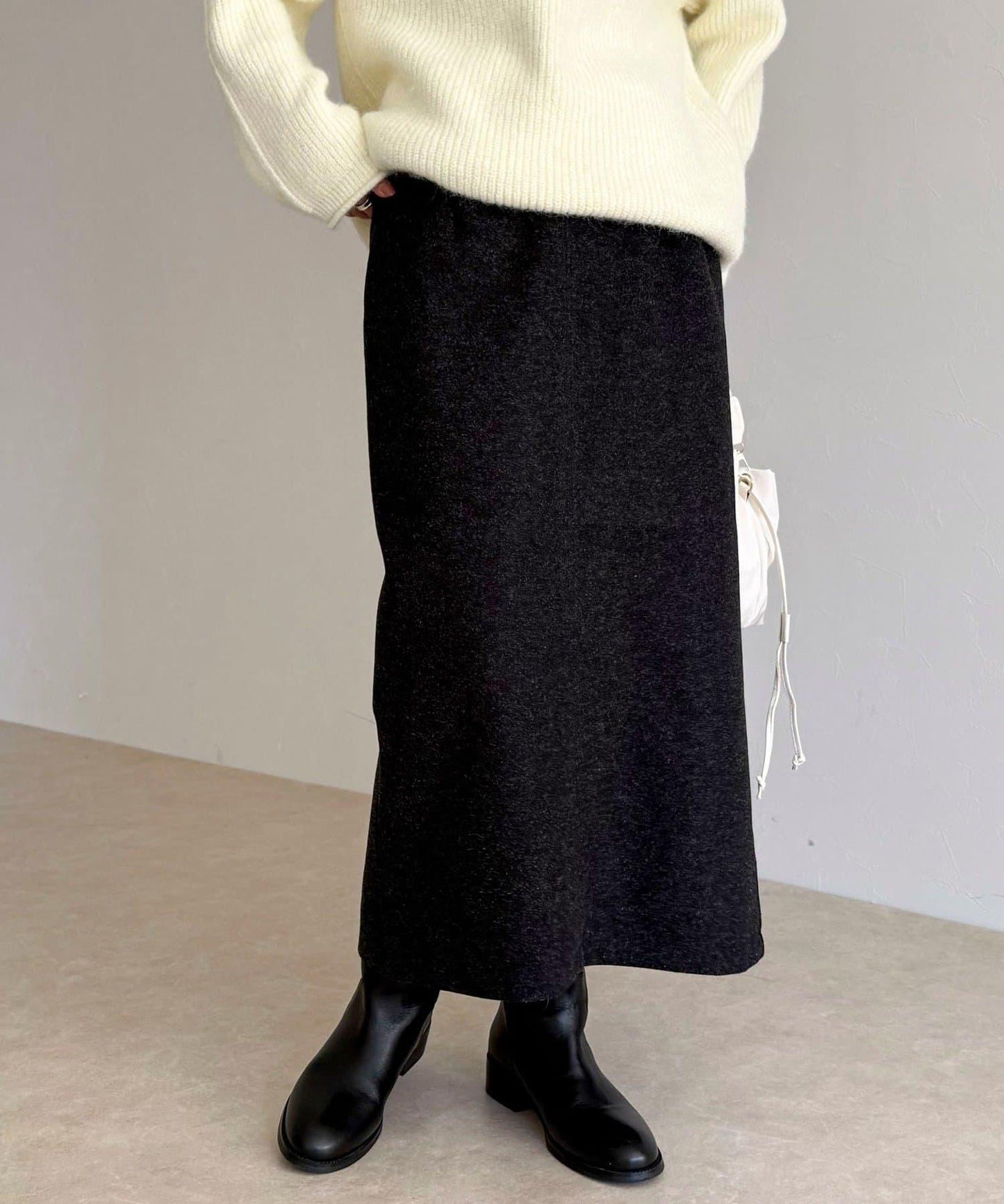 軟質針織呢料半身裙