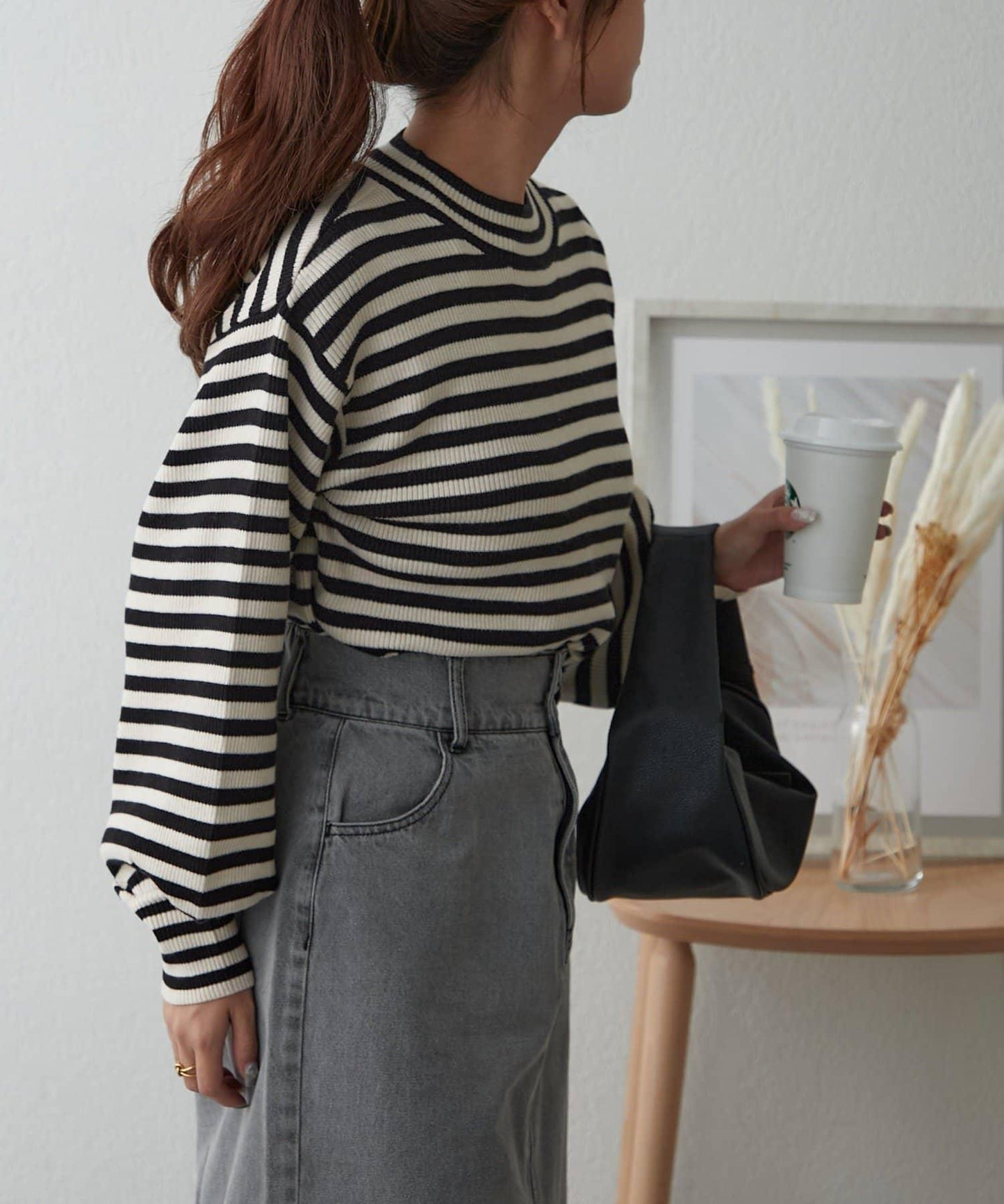 亮片羅紋針織衫