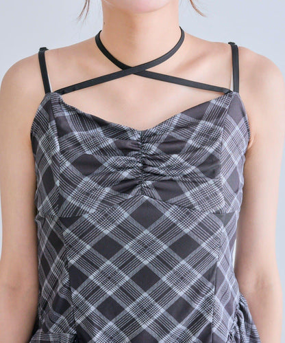 【OLIVE des OLIVE】荷葉邊長款吊帶背心